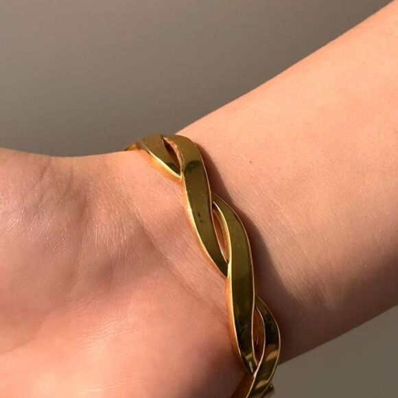 VINTAGE SIGNED PREMIER DESIGNS RHINESTONE HINGED 6 3/4" BRACELET - Picture 6 of 7